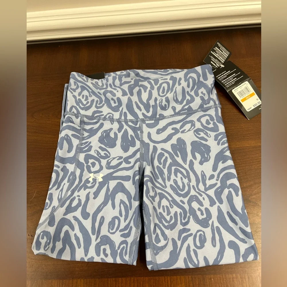 Under Armour No-Slip Waistband Tonal Print Capris Size Small - Picture 2 of 6